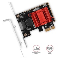 AXAGON PCEE-GIX, sieťová karta PCIe - 1x Gigabit Ethernet port (RJ-45), Intel i210AT, PXE, vrátane. LP