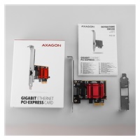 AXAGON PCEE-GIX, sieťová karta PCIe - 1x Gigabit Ethernet port (RJ-45), Intel i210AT, PXE, vrátane. LP
