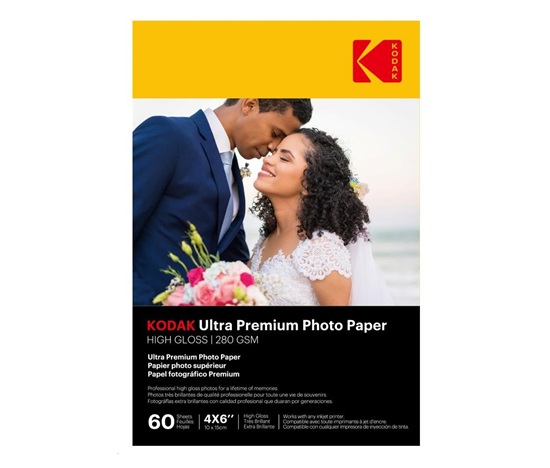 KODAK Ultra Premium Photo RC Gloss (280g/m2) 10x15 (A6) 60 listů