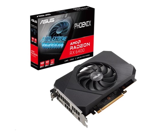 ASUS VGA AMD Radeon Phoenix RX 6400, RX 6400, 4 GB GDDR6, 1xDP, 1xHDMI