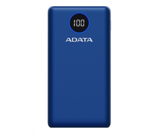 ADATA PowerBank P20000QCD - externá batéria pre mobilný telefón/tablet 20000mAh, 2,1A, modrá (74Wh)