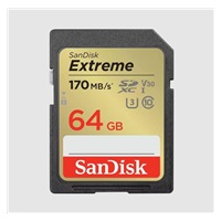 Karta SanDisk SDXC 64 GB Extreme (170 MB/s triedy 10, UHS-I U3 V30)