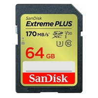 Karta SanDisk SDXC 64 GB Extreme PLUS (200 MB/s triedy 10, UHS-I U3 V30)