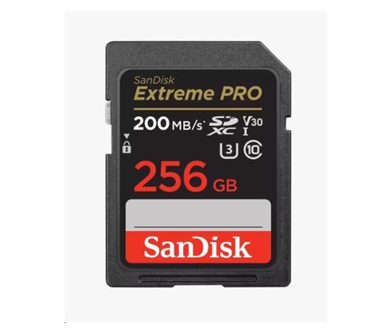 Karta SanDisk SDXC 256 GB Extreme PRO (200 MB/s triedy 10, UHS-I U3 V30)