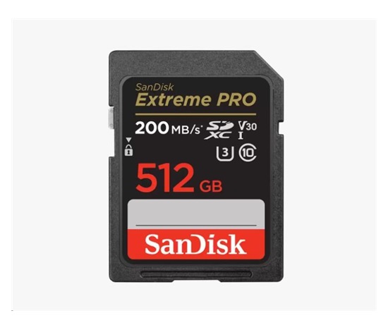 Karta SanDisk SDXC 512 GB Extreme PRO (200 MB/s triedy 10, UHS-I U3 V30)