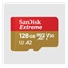 Karta SanDisk micro SDXC 128 GB Extreme (190 MB/s Class 10, UHS-I U3 V30) + adaptér