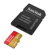 Karta SanDisk micro SDXC 256GB Extreme (190 MB/s Class 10, UHS-I U3 V30) + adaptér