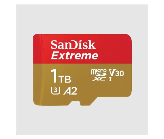 Karta SanDisk micro SDXC 1TB Extreme (190 MB/s Class 10, UHS-I U3 V30) + adaptér