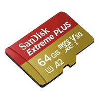 Karta SanDisk micro SDXC 64GB Extreme PLUS (200 MB/s Class 10, UHS-I U3 V30) + adaptér
