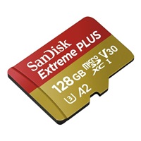 Karta SanDisk micro SDXC 128 GB Extreme PLUS (200 MB/s Class 10, UHS-I U3 V30) + adaptér