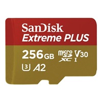 Karta SanDisk micro SDXC 256 GB Extreme PLUS (200 MB/s Class 10, UHS-I U3 V30) + adaptér