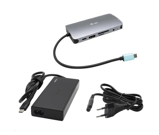 i-tec USB-C Metal Nano Dock HDMI/VGA s LAN + PD 100 W + napájací zdroj 77W (PD 65W)