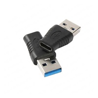 PremiumCord USB redukcia USB 3.0 A - USB-C (M/F), čierna