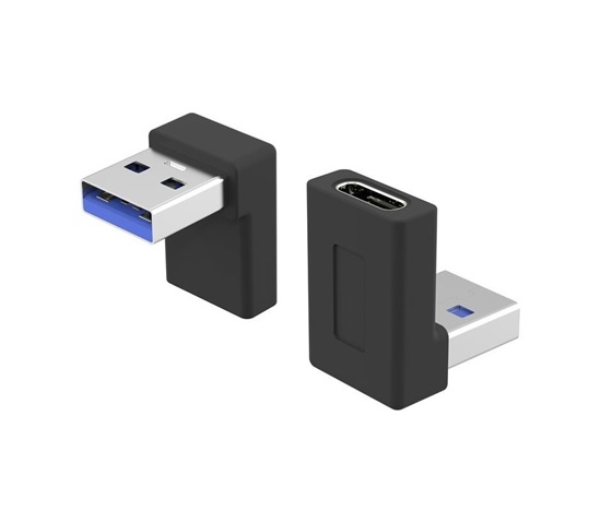 PremiumCord USB-C na USB3.0 typ A (F/M), 90° zakrivený