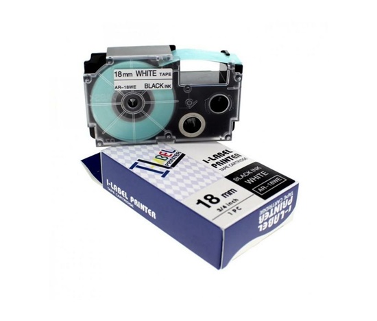 Páska Xerox kompatibilná s Casio XR-18WE1, 18 mm x 8 m, čierna tlač / biele pozadie - ALLPRINT