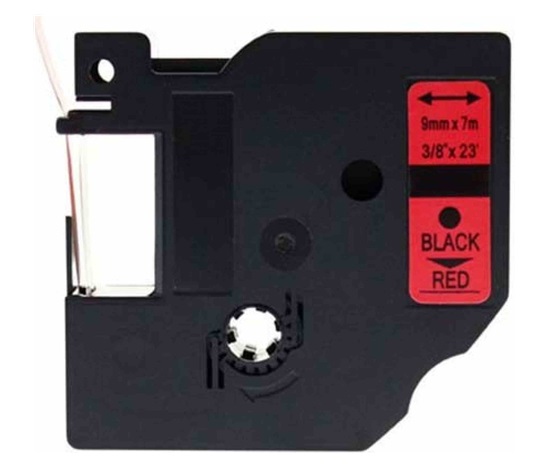 Páska Xerox kompatibilná s DYMO 40917 S0720720, 9 mm x 7 m, čierna tlač / červená podložka, D1 - ALLPRINT