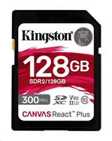 Kingston 128GB Canvas React Plus SDXC UHS-II 300R/260W U3 V90 pre Full HD/4K/8K