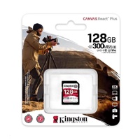 Kingston 128GB Canvas React Plus SDXC UHS-II 300R/260W U3 V90 pre Full HD/4K/8K