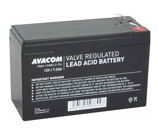 Batéria AVACOM 12V 7,2Ah F2 (PBAV-12V007,2-F2A)