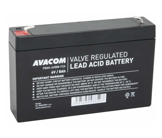 Batéria AVACOM 6V 8Ah F2 (PBAV-6V008-F2A)