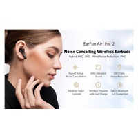 EARFUN bezdrátová sluchátka Air Pro 2 TW300B, černá