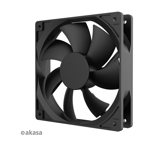 Ventilátor AKASA Smart Black, 12cm ventilátor, HD ložisko