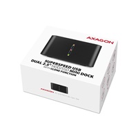AXAGON ADSA-D25, USB 3.2 Gen 1 - 2x SATA 6G 2.dokovacia stanica 5" SSD/HDD CLONE MINI
