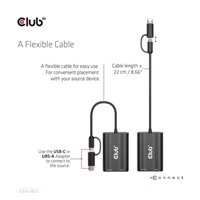 Club3D adaptér USB Gen1 Type-C/-A na duálny HDMI (4K/30Hz) / VGA (1080/60Hz)