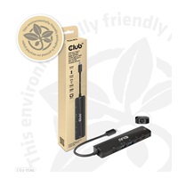Club3D Hub USB-C, rozbočovač 6 v 1 s HDMI 8K30Hz, 2xUSB typu A, RJ45 a 2xUSB typu C, Data a PD nabíjení 100W