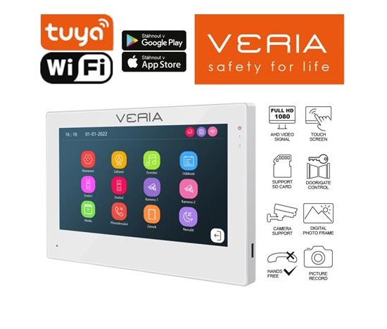 Veria LCD monitor videotelefonu  3001-W bílý