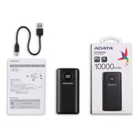 ADATA PowerBank AP10000 - externá batéria pre mobilný telefón/tablet 10000mAh, čierna (37Wh) USB-C