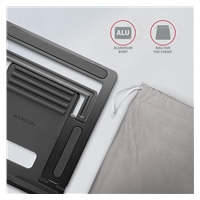 AXAGON STND-L, hliníkový stojan pre notebooky 10" - 16", 4 nastaviteľné uhly