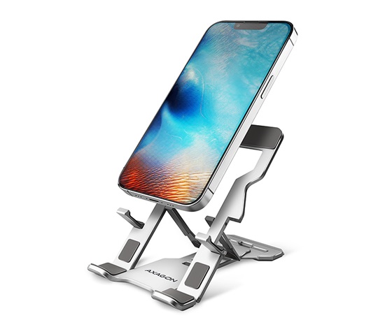 AXAGON STND-M, hliníkový stojan pre telefóny a tablety 4" - 10.5", 5 nastaviteľných uhlov