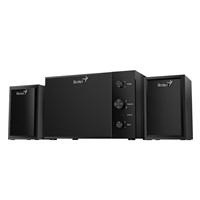 Reproduktory GENIUS SW-2.1 350/ 2.1/ 15W/ drevený/ čierny