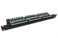 Solarix Patch panel 24 x RJ45 CAT5E UTP s prepojovacou lištou 1U SX24L-5E-UTP-BK-N