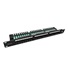 Solarix Patch panel 24 x RJ45 CAT5E UTP s prepojovacou lištou 1U SX24L-5E-UTP-BK-N