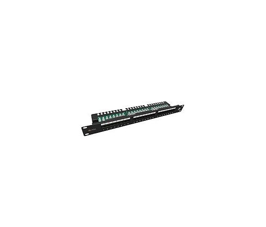 Solarix Patch panel 24 x RJ45 CAT5E UTP s prepojovacou lištou 1U SX24L-5E-UTP-BK-N