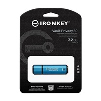 Kingston 32GB IronKey Vault Privacy 50 AES-256 šifrovanie, FIPS 197