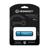 Kingston 64GB IronKey Vault Privacy 50 Šifrovanie AES-256, FIPS 197