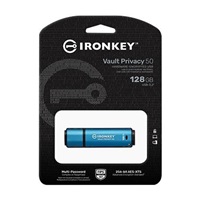 Kingston 128GB IronKey Vault Privacy 50 Šifrovanie AES-256, FIPS 197