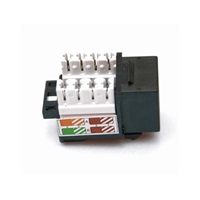 Keystone LEXI-Net Cat5E, UTP, dvojitá svorkovnica, čierna s koncovkami