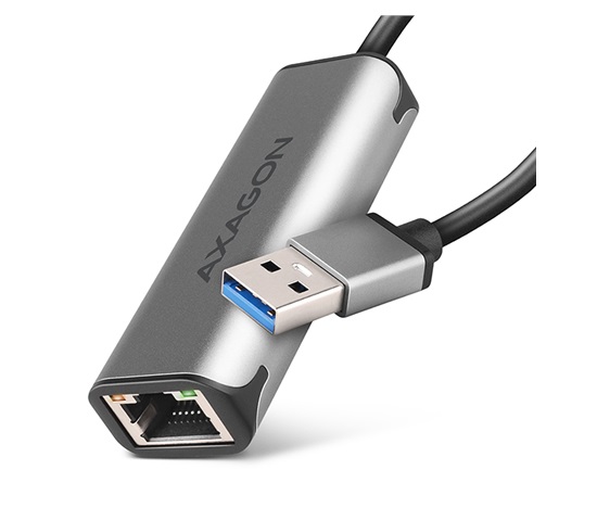 AXAGON ADE-25R, USB-A 3.2 Gen 1-2.5 Gigabitová sieťová karta Ethernet, Realtek 8156, automatická inštalácia, sivá