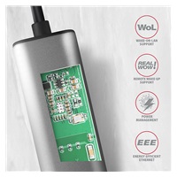 AXAGON ADE-25RC, USB-C 3.2 Gen 1-2.5 Gigabitová sieťová karta Ethernet, Realtek 8156, automatická inštalácia, sivá