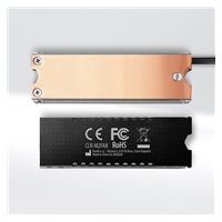 AXAGON CLR-M2FAN, medený chladič s ventilátorom pre jedno aj obojstranný M.2 SSD disk, výška 13 mm