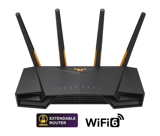 ASUS TUF-AX3000 V2 (AX3000) WiFi 6 Extendable Gaming Router, 2.5G port, AiMesh, 4G/5G Mobile Tethering