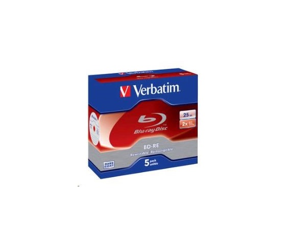 VERBATIM BD-RE(5-pack)Blu-Ray/Jewel/2x/25GB