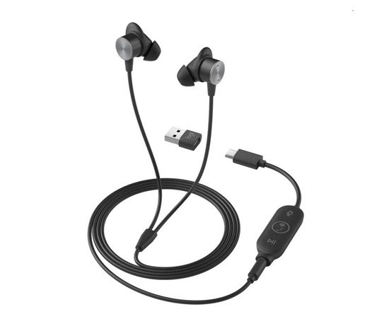 Logitech Zone Wired Earbuds Teams, graphite