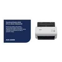 Skener BROTHER ADS-4300N DUALSKEN A4 40 str./80 duálny 600x600 60ADF USB LAN