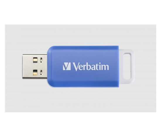 VERBATIM Flash Disk 64GB DataBar USB 2.0 Disk, modrý