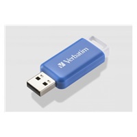 VERBATIM Flash Disk 64GB DataBar USB 2.0 Disk, modrý